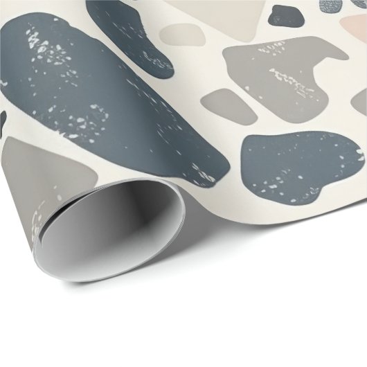 Boho Multicolor Terrazzo Geschenkpapier (Rolleneckpunkt)