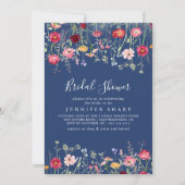 Boho Multicolor Wildblume Brautparty Einladung (Vorderseite)