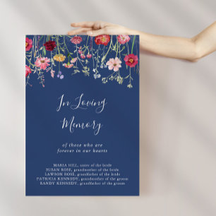 Boho Multicolor-Wildblume im Zeichen des liebenden Poster