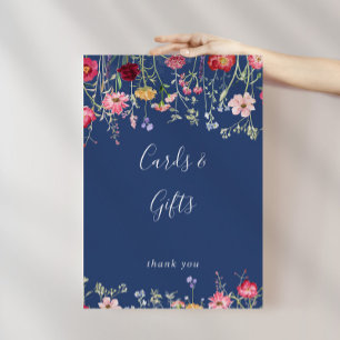 Boho Multicolor Wildblume Karten und Geschenke Zei Poster