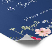 Boho Multicolor Wildblume Liebe ist ein süßes Zeic Poster (Ecke)