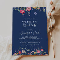 Boho Multicolor Wildblume Wedding Breakfast