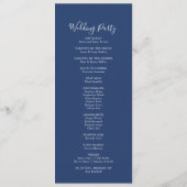 Boho Multicolor Wildblume Wedding Program Programm (Rückseite)