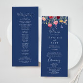 Boho Multicolor Wildblume Wedding Program Programm