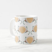 Boho Muschel Pattern Kaffeetasse (Vorderseite Links)