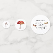 Boho Mushroom Baby Shower Konfetti (Rückseiten)