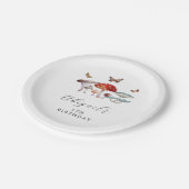 Boho Mushroom Birthday Party Pappteller (Schrägansicht)