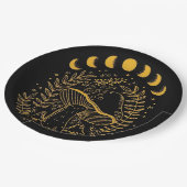 Boho Mushroom, Hippie Mushroom, Mystic Moon Pappteller (Schrägansicht)