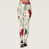 Boho Mushrooms & Butterflies Leggings (Rückseite)