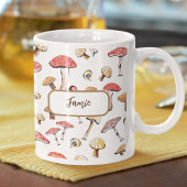 Boho Mushrooms HandGezeichnet Toadstools Personali Kaffeetasse