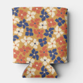 Boho Mustard Blue Botanic Brautparty Custom Dosenkühler (Rückseite)