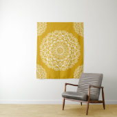 Boho Mustard Yellow Mandala Wandteppich (Beispiel)