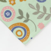 Boho muster 01.w Lgreen BG Fleecedecke (Ecke)