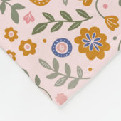Boho muster 01.w Lpink BG Fleecedecke (Ecke)
