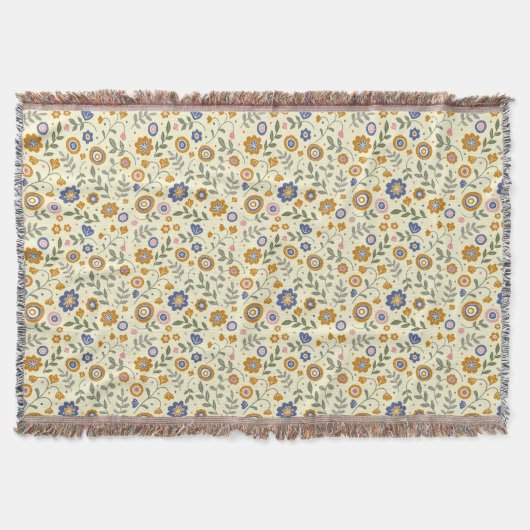 Boho muster 01.w Lyellow BG Decke (Vorderseite)