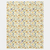 Boho muster 01.w Lyellow BG Fleecedecke (Vorderseite)