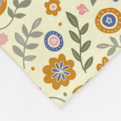 Boho muster 01.w Lyellow BG Fleecedecke (Ecke)