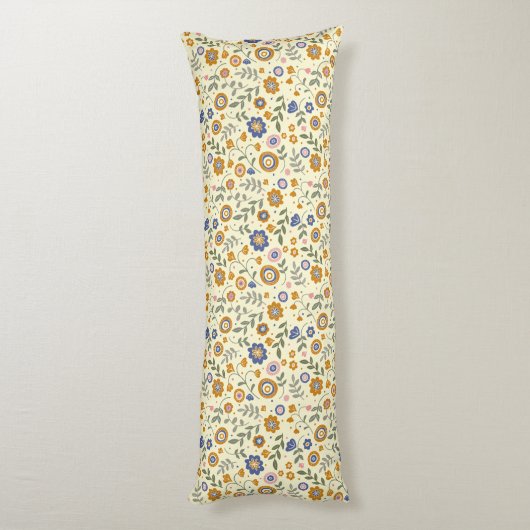 Boho muster 01.w Lyellow BG Seitenschläferkissen (Rückseite (Vertikal))