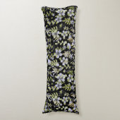 Boho Muster 02.w Floral auf Black BG Seitenschläferkissen (Vorderseite Vertikal)