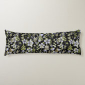 Boho Muster 02.w Floral auf Black BG Seitenschläferkissen (Vorderseite)