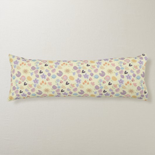 Boho muster 02.w LYellow BG Seitenschläferkissen (Vorderseite)