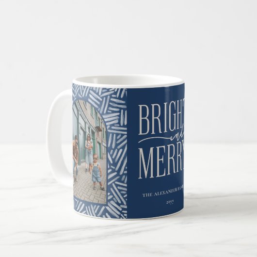 Boho Muster 2 Foto Familienurlaub Kaffeetasse (Vorderseite Links)