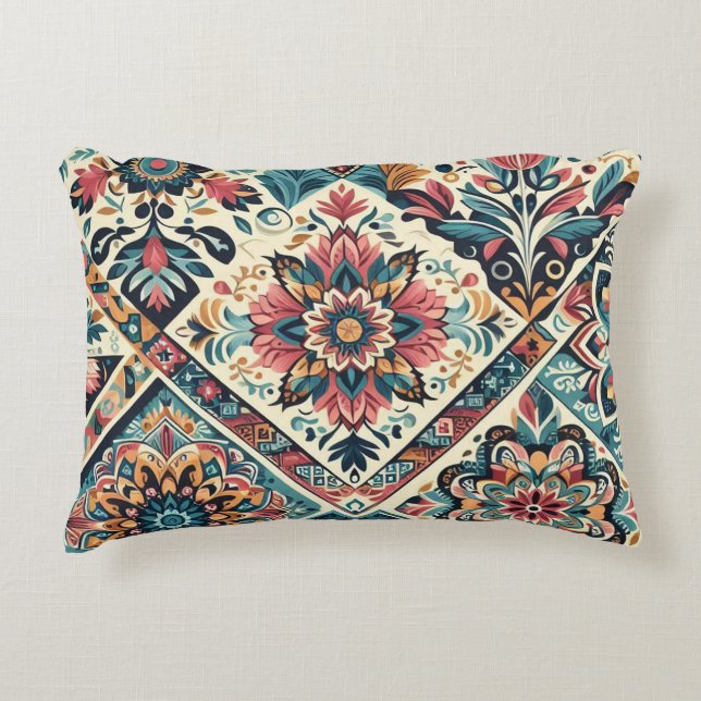 BOHO-Muster Dekokissen (Vorderseite)
