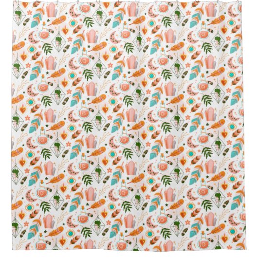 Boho Muster Duschvorhang (Vorderseite)