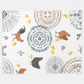 Boho Muster für Hühner Fleecedecke (Vorderseite (Horizontal))