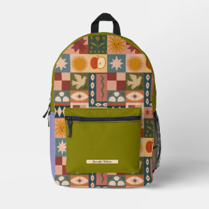 Boho-Muster-Himmels-Schule Bedruckter Rucksack