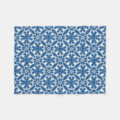 Boho-Muster in Blau – Elegant & Kühn Fleecedecke (Vorderseite (Horizontal))