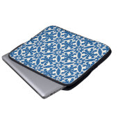 Boho-Muster in Blau – Elegant & Kühn Laptopschutzhülle (Vorne Knopf)