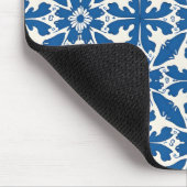 Boho-Muster in Blau – Elegant & Kühn Mousepad (Ecke)