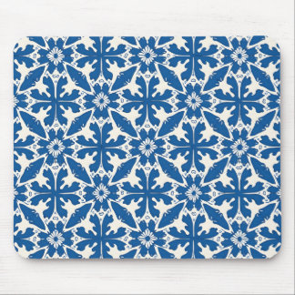 Boho-Muster in Blau – Elegant & Kühn Mousepad