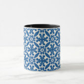 Boho-Muster in Blau – Elegant & Kühn Tasse (Zentrum)