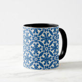 Boho-Muster in Blau – Elegant & Kühn Tasse (VorderseiteRechts)