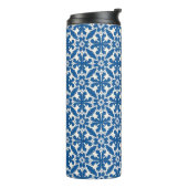 Boho-Muster in Blau – Elegant & Kühn Thermosbecher (Nach links gedreht)