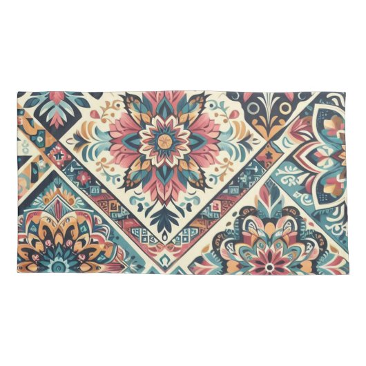 BOHO Muster King Size Kissenbezug (Rückseite)