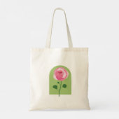 Boho-Muster mit rosa Blumen  Tragetasche (Rückseite)