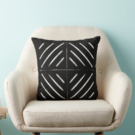 Boho Muster rustikal schwarz-weiß weiblich Kissen