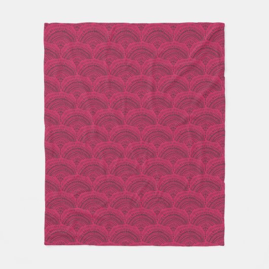Boho-Muster-Schlips Fleecedecke (Vorderseite)