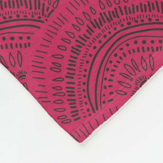 Boho-Muster-Schlips Fleecedecke (Ecke)