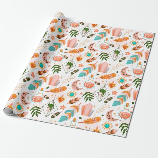 Boho Muster Wrapping Paper Geschenkpapier (Ungerollt)