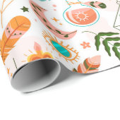 Boho Muster Wrapping Paper Geschenkpapier (Rolleneckpunkt)