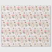 Boho Muster Wrapping Paper Geschenkpapier (Flach)