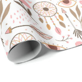 Boho Muster Wrapping Paper Geschenkpapier (Rolleneckpunkt)