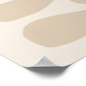 Boho Mute Beige neutrale botanische Abstrakte Kuns Poster (Ecke)