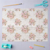 BOHO Mute Floral Script Ephemera Wood Decoupage T Seidenpapier (Basteln)