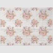 BOHO Mute Floral Script Ephemera Wood Decoupage T Seidenpapier (Vorderseite)