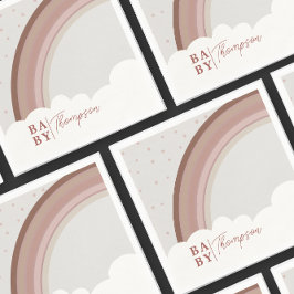 Boho Mute Rainbow Baby Shower Girl Napkins Serviette